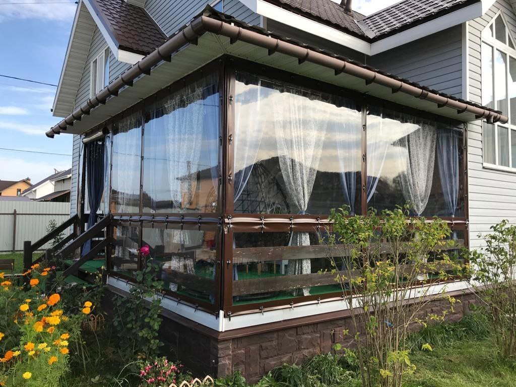 Мягкие окна для террасы частного дома в городе Конаково